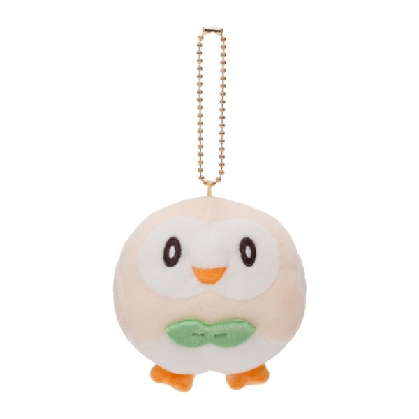 Photo1: Pokemon Center 2020 MOTCHIRI MANMARU Plush Mascot Key Chain Rowlet (1)