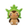 Photo1: Pokemon 2020 BANDAI Colle chara ! vol.3 #6 Chespin Mini Figure with name pedestal (1)