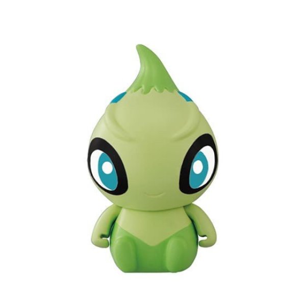 Photo1: Pokemon 2020 BANDAI Colle chara ! vol.3 #3 Celebi Mini Figure with name pedestal (1)