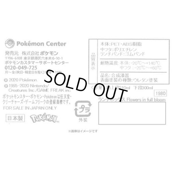 Photo4: Pokemon Center 2020 Flowers in full bloom Pikachu 2 stage Lunch box Bento (4)