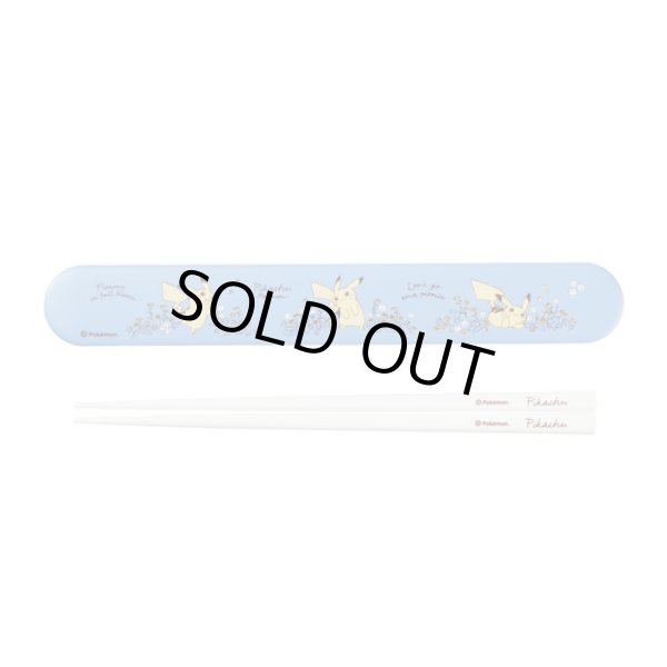 Photo1: Pokemon Center 2020 Flowers in full bloom Pikachu Chopsticks with Case Bento (1)