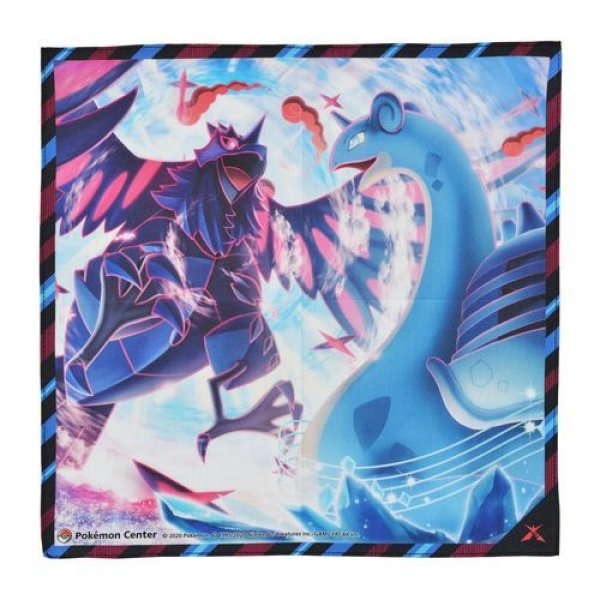 Photo1: Pokemon Center 2020 Gigantamax Corviknight vs Lapras Handkerchief (1)