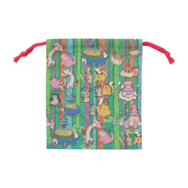 Photo1: Pokemon Center 2020 Gigantamax Gathered Drawstring Bag pouch (1)