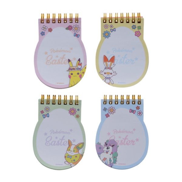Photo2: Pokemon Center Original Pokemon Easter Ring Memo pad 4 pcs set (2)