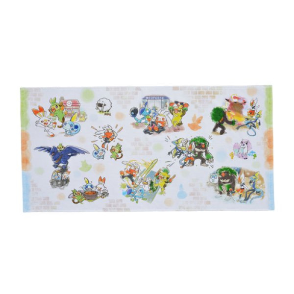 Photo1: Pokemon Center 2020 Pokemon Galar Tabi Mini Bath towel (1)