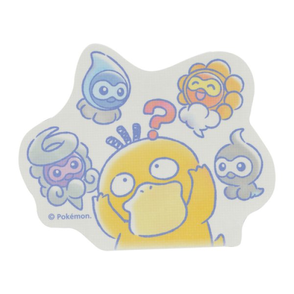 Photo1: Pokemon Center 2020 Psyduck No-Tenki Sticker Sheet #3 Psyduck & Castform (1)