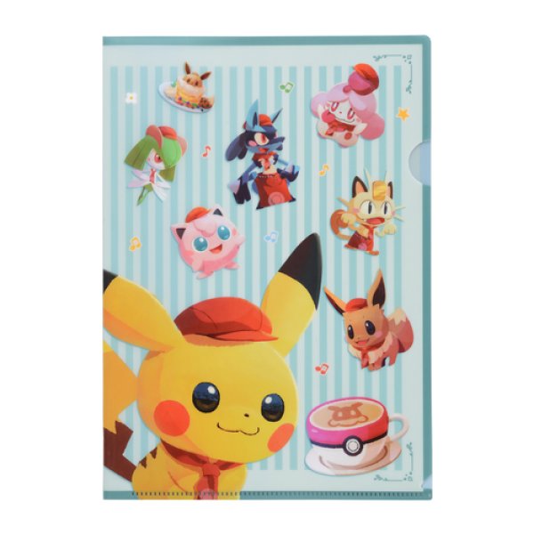Photo2: Pokemon Center 2020 Pokemon Cafe Mix A4 Size Clear File 2 pc set (2)
