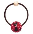 Photo1: Studio Ghibli Hair Accessory band Kiki's Delivery Service Jiji Polka dot Walnut button (1)