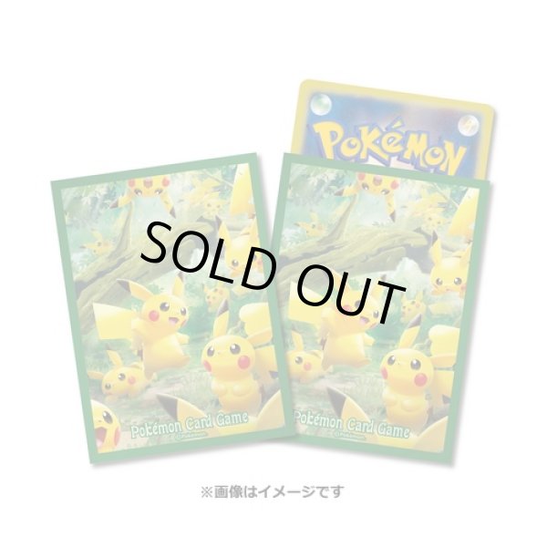 Photo1: Pokemon Center Original Card Game Sleeve Pikachu Forest 64 sleeves (1)