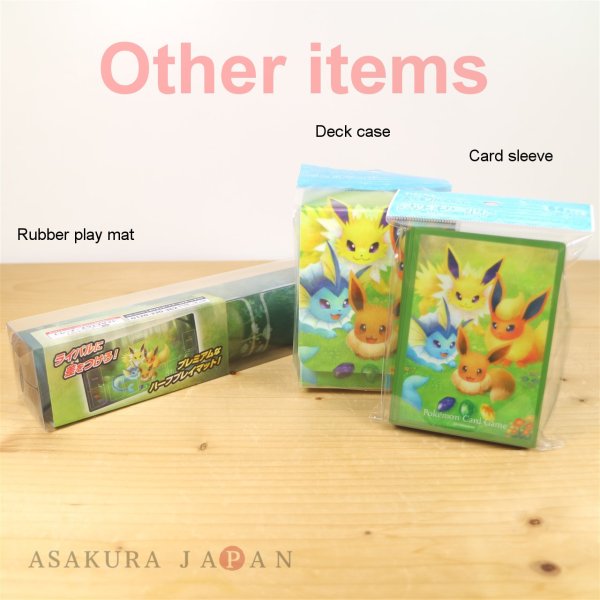 Photo3: Pokemon Center Original Card Game Rubber play mat Eevee Vaporeon Jolteon Flareon (3)