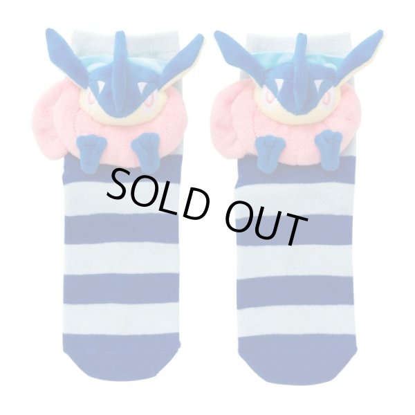 Photo1: Pokemon Center 2020 BEROBE ~! Plush Socks for Women 23 - 25 cm 1 Pair Greninja (1)