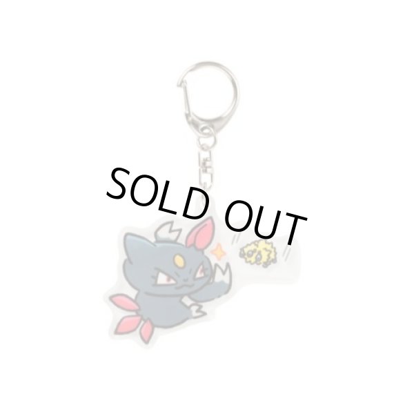 Photo1: Pokemon Center 2021 Galarian Meowth Day Acrylic Charm Key chain #7 Sneasel (1)