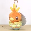 Photo2: Pokemon Center 2021 Happy Easter Basket Egg Torchic Plush Mascot Key chain (2)