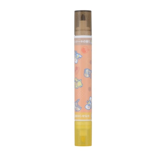 Photo1: Pokemon Center 2021 AMAIKAORI Scented pen Ribombee Yellow & Brown (1)