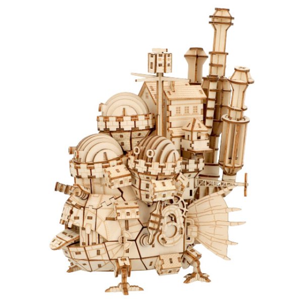 Photo4: Studio Ghibli Wooden Art ki-gu-mi Craft kit Howl's Moving Castle Howl's Castle (4)