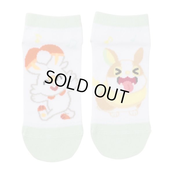 Photo1: Pokemon Center 2021 Pika Pika Friends Socks for Women 23 - 25 cm 1 Pair Scorbunny Yamper (1)