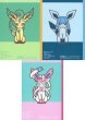 Photo2: Pokemon Center 2017 Eevee Collection Mini campus notebook 3 set Leafeon Glaceon Sylveon (2)