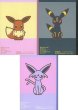 Photo2: Pokemon Center 2017 Eevee Collection Mini campus notebook 3 set Eevee Umbreon Espeon (2)
