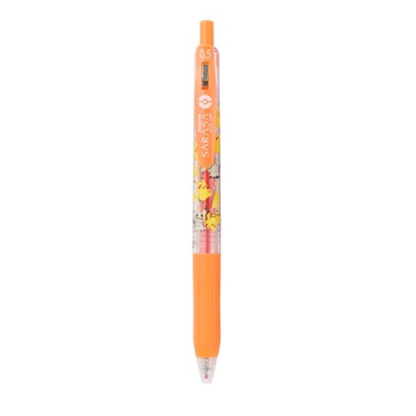 Photo1: Pokemon Center 2017 ZEBRA SARASA Pikachu Mimikyu Ballpoint pen Orange (1)