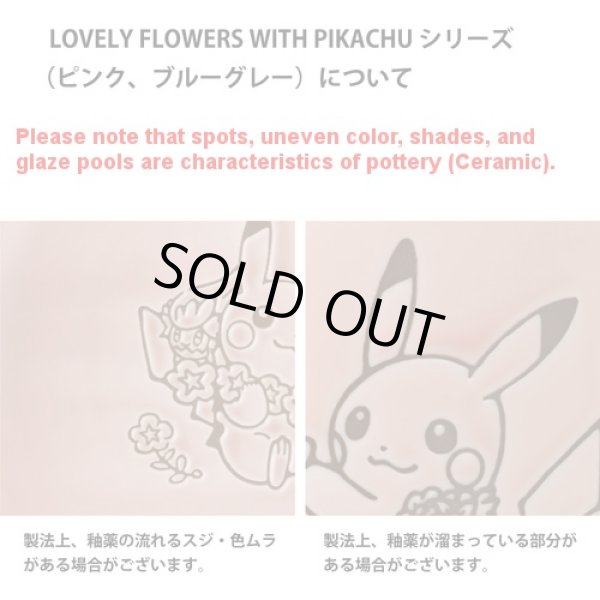 Photo3: Pokemon Center 2021 LOVELY FLOWERS WITH PIKACHU Plate M size Pink ver. (3)