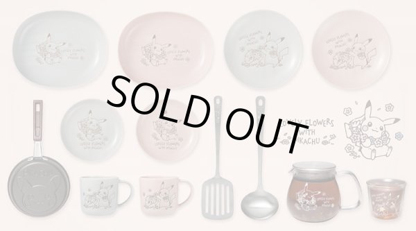 Photo5: Pokemon Center 2021 LOVELY FLOWERS WITH PIKACHU Plate M size Pink ver. (5)