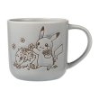 Photo1: Pokemon Center 2021 LOVELY FLOWERS WITH PIKACHU Mug Blue gray ver. (1)