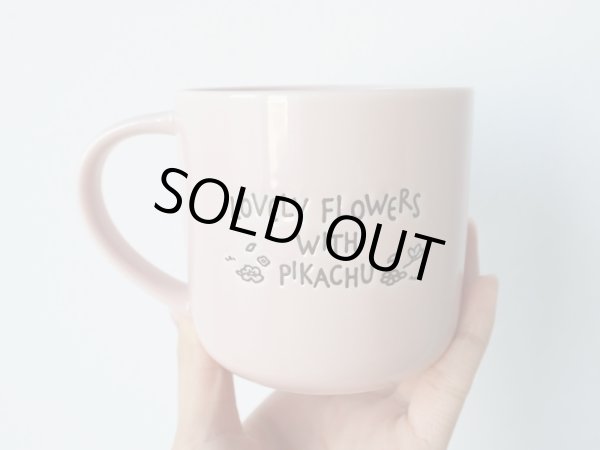 Photo7: Pokemon Center 2021 LOVELY FLOWERS WITH PIKACHU Mug Pink ver. (7)