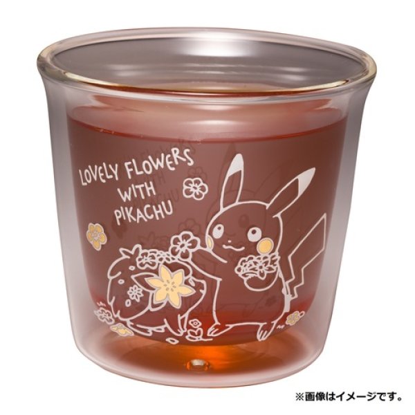 Pokemon center Heat-resistant one-touch teapot LOVELY FLOWERS PIKACHU 