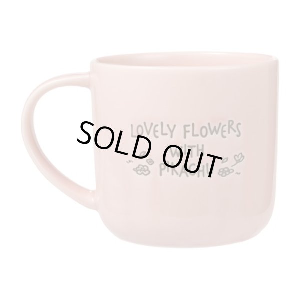 Photo2: Pokemon Center 2021 LOVELY FLOWERS WITH PIKACHU Mug Pink ver. (2)