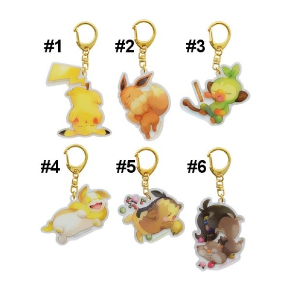 Photo2: Pokemon Center 2021 Minna Otsukaresama Acrylic Charm Key chain #3 Grookey (2)