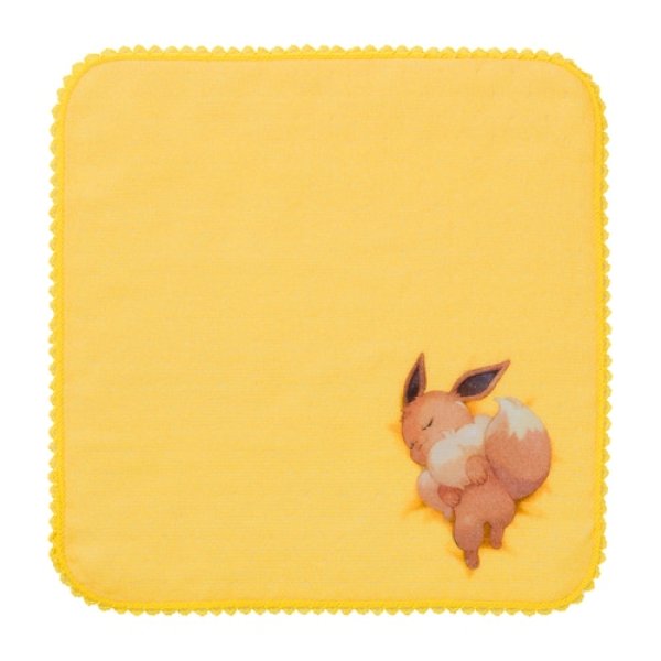 Photo1: Pokemon Center 2021 Minna Otsukaresama Gauze hand towel Handkerchief Eevee (1)