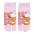 Photo1: Pokemon Center 2021 "Haru Natsu Aki Fuyu" Tabi Socks for Women 23 - 25 cm 1 Pair Eevee (1)