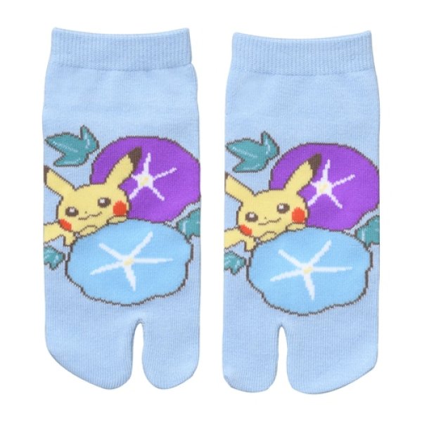 Photo1: Pokemon Center 2021 "Haru Natsu Aki Fuyu" Tabi Socks for Women 23 - 25 cm 1 Pair Pikachu (1)