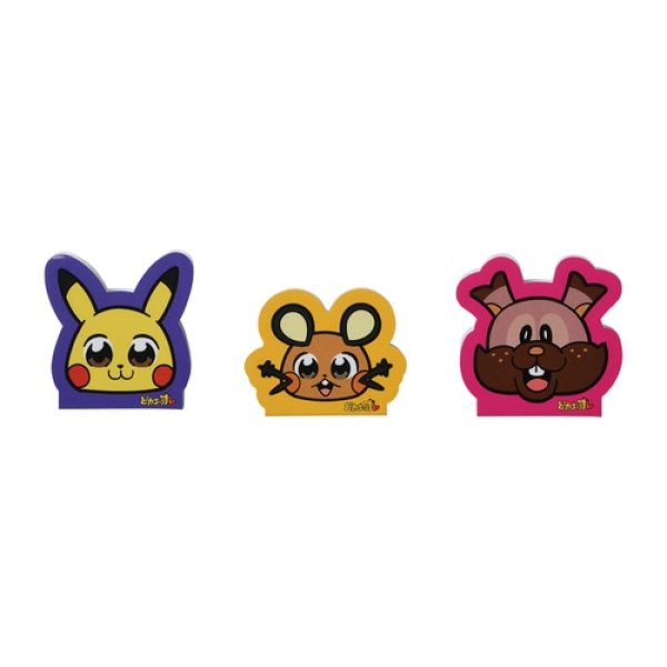 Photo1: Pokemon Center 2021 Pikachoose Face Memo pad 3 pcs (1)