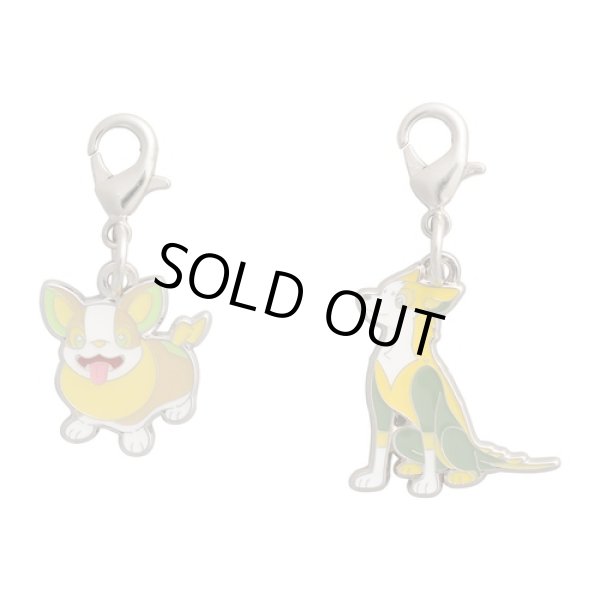 Photo1: Pokemon Center 2021 Metal Charm # 835 836 Yamper Boltund (1)