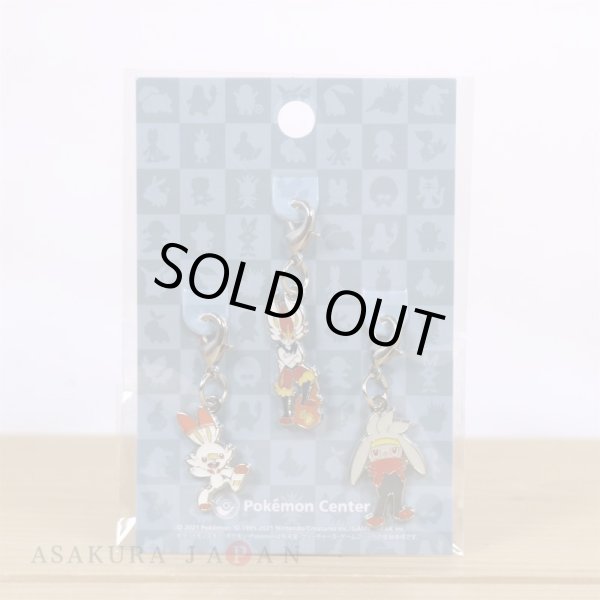 Photo2: Pokemon Center 2021 Metal Charm # 813 814 815 Scorbunny Raboot Cinderace (2)