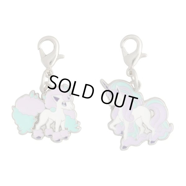 Photo1: Pokemon Center 2021 Metal Charm # G077 G078 Galarian Ponyta Galarian Rapidash (1)