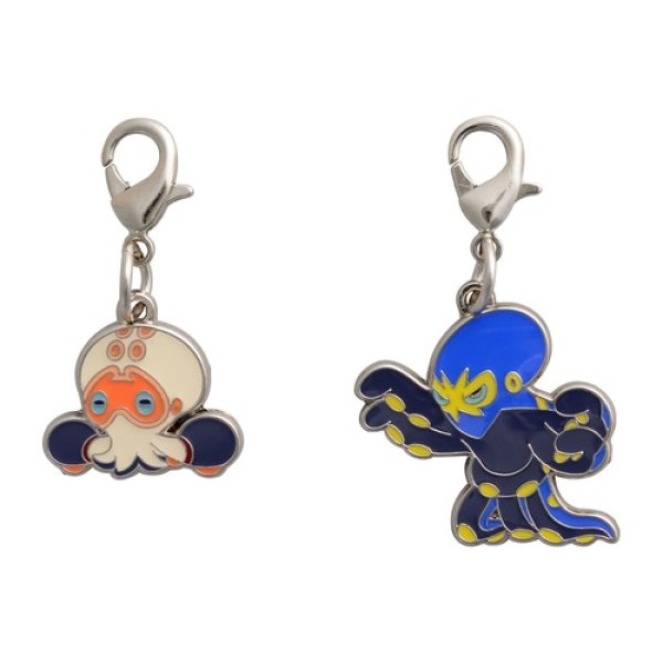 Photo1: Pokemon Center 2021 Metal Charm # 852 853 Clobbopus Grapploct (1)