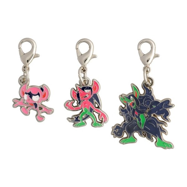 Photo1: Pokemon Center 2021 Metal Charm # 859 860 861 Impidimp Morgrem Grimmsnarl (1)