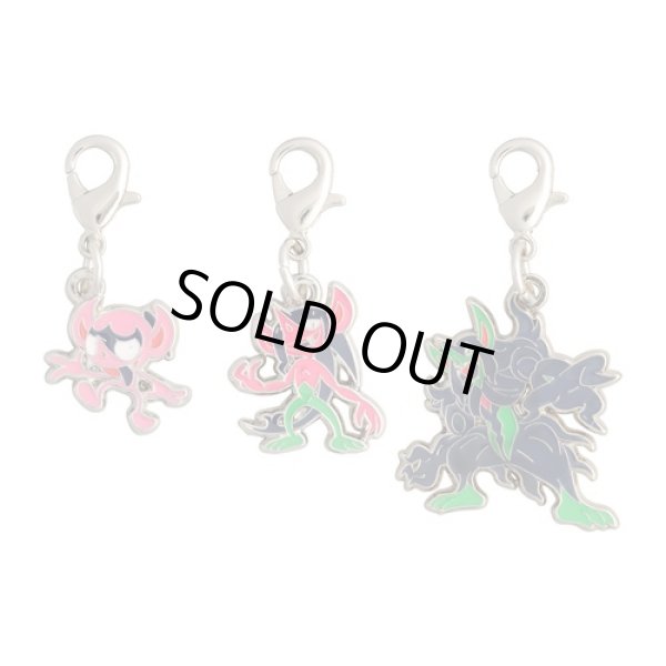 Photo1: Pokemon Center 2021 Metal Charm # 859 860 861 Impidimp Morgrem Grimmsnarl (1)