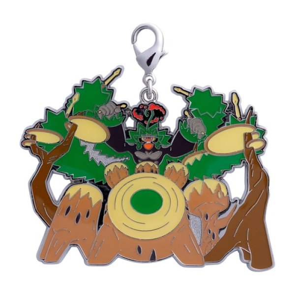 Photo1: Pokemon Center 2021 Metal Charm Gigantamax Rillaboom (1)