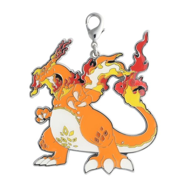 Photo1: Pokemon Center 2021 Metal Charm Gigantamax Charizard (1)