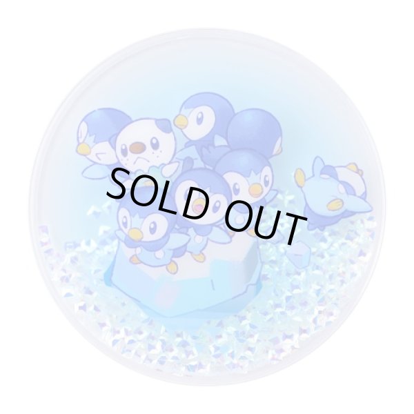 Photo2: Pokemon Center 2021 Pochama’s daily life Piplup & Oshawott Glitter cup coaster (2)