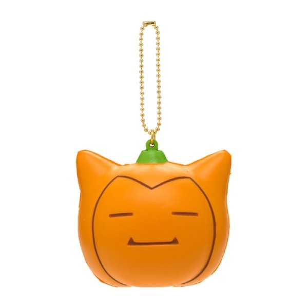 Photo1: Pokemon Center 2021 Halloween Pumpkin Banquet Snorlax Squeeze Key chain (1)