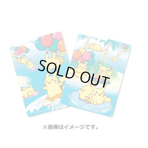 Photo3: Pokemon Center Original Card Game Flip deck case Surfing Pikachu & Flying Pikachu (3)