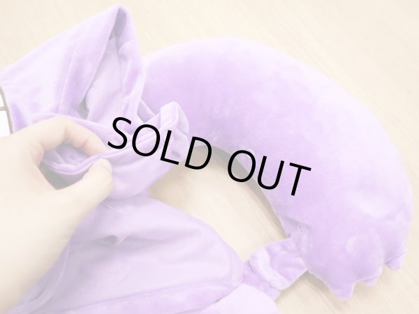 Photo8: Pokemon Center 2021 Chikara Tsukita Fainted Gengar Hooded neck pillow (8)