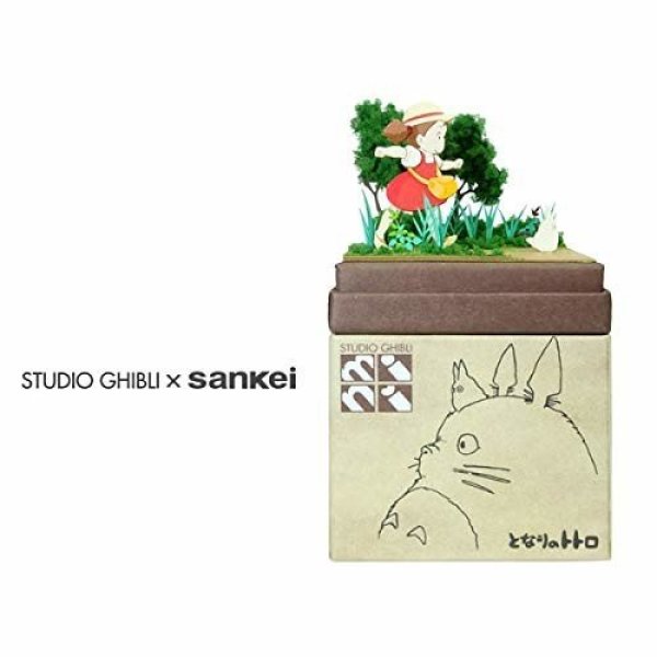 Photo1: Studio Ghibli mini Paper Craft Kit My Neighbor Totoro 97 "Walking Mei & Sho Totoro" (1)
