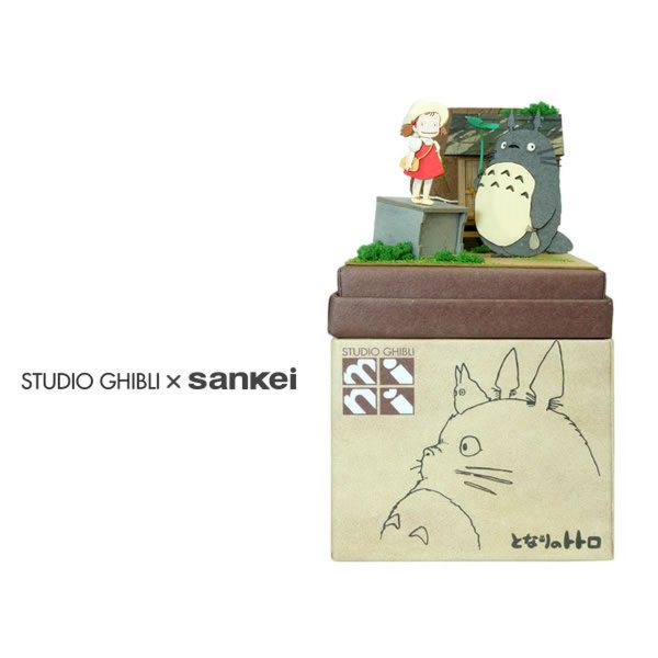 Photo1: Studio Ghibli mini Paper Craft Kit My Neighbor Totoro 99 "In Front Of The Shrine" (1)