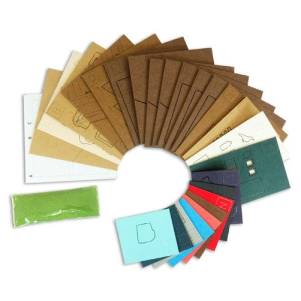 Photo3: Studio Ghibli mini Paper Craft Kit Kiki's Delivery Service 92 "Ursula & Kiki" (3)