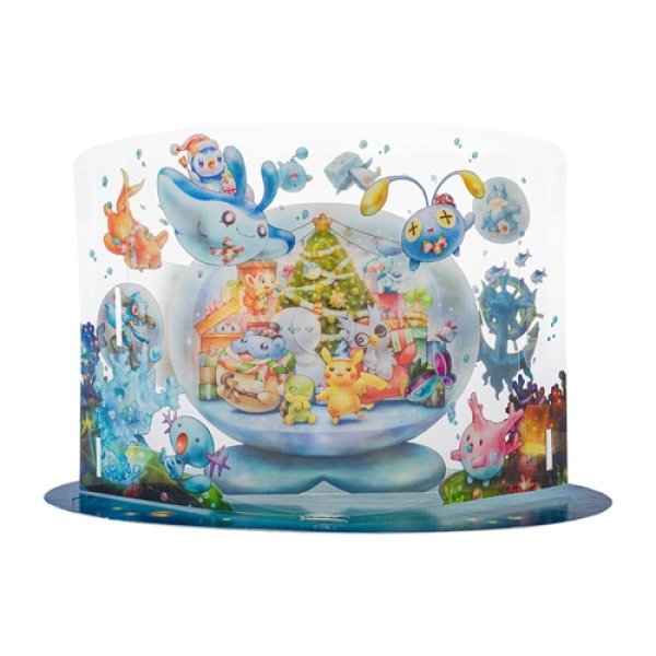 Photo1: Pokemon Center 2021 Christmas in the Sea Greeting card (1)